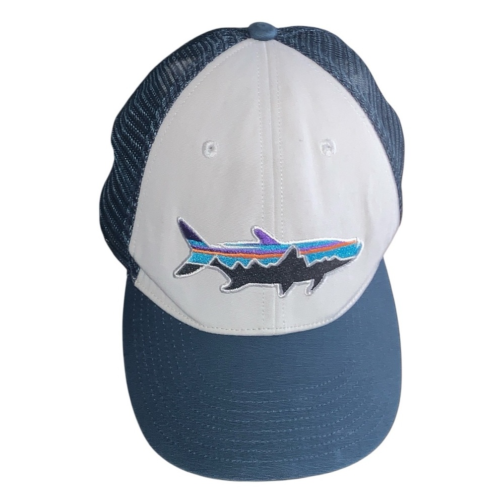 Patagonia Blue and White Trucker Hat